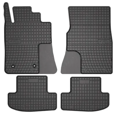 Productafbeelding van Rubberen automatten voor Ford Mustang MK7 vanaf 2023 (coupé) – 4-delig, zwart, op maat – Wielganizator SolidPRO