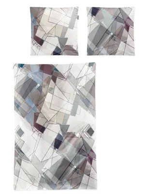 Produktbild von Irisette Mako-Satin Bettwäsche-Garnitur Wave 8889  Farbe natur  135x200+80x80cm