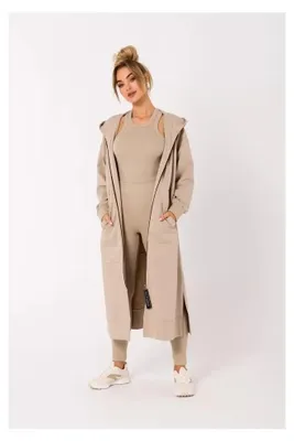 Imagen del producto de Sudadera larga de mujer "Thokmay M729" en color beige, marca "Made of Emotion", talla XXL/3XL