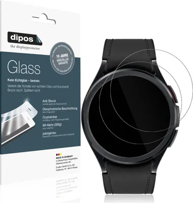 Produktbild von 2x Schutzfolie für Samsung Galaxy Watch 6 Classic (43mm) - Anti-Shock 9H Folie dipos Glass Kunststoffglas