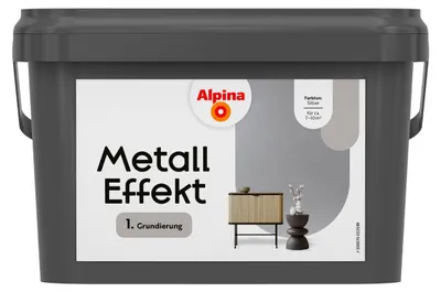 Produktbild von Alpina Grundierung für Effektfarben Metall silber 2,5 L