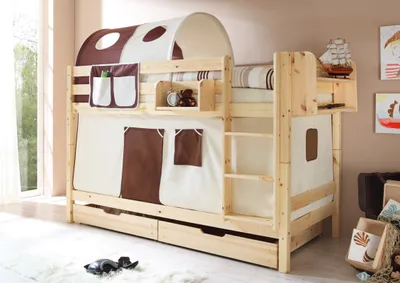 Produktbild von Etagenbett "Marcel" Kiefer Natur Classic (Beige-Braun)