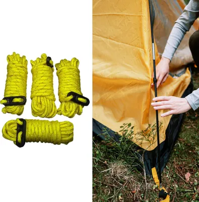 Produktbild von Zelt-Abspannseil 12 Stück Ø4mm Nylon Camping Zeltschnur Zeltleine Spannleine