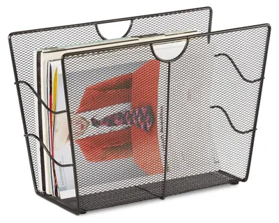Zdjęcie produktu dla Stojak na czasopisma - Kosz na gazety z metalu - Metal - 27 x 39 x 17 cm - Czarny