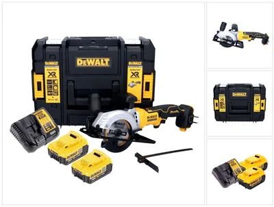 Produktbild von DeWalt DCS 571 M2 Akku Handkreissäge 18 V 115 mm Brushless + 2x Akku 4,0 Ah + Ladegerät + TSTAK