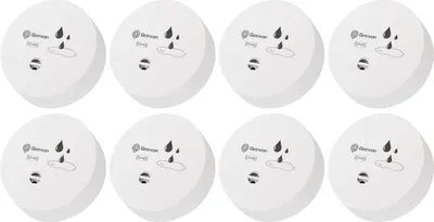 Wassermelder 8er-Pack, 100 dB Alarm, batteriebetrieben, für Keller & Bad