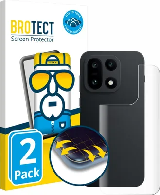 Produktbild von 2x BROTECT Fullscreen Schutzfolie für OnePlus 15 (Rückseite) Displayschutz Folie Fullcover Klar Transparent