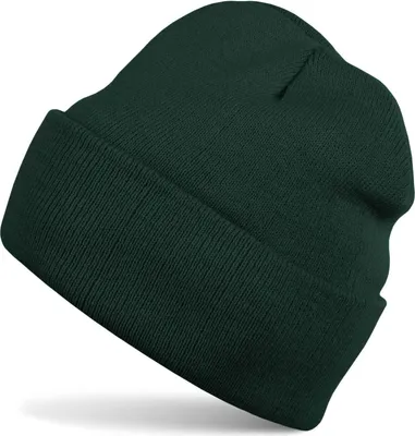 Produktbild von styleBREAKER Uni Beanie Mütze einfarbig | Klassische Feinstrick Winter Strickmütze mit breitem Umschlag | Elastische Beanie in vielen Farben für Damen und Herren