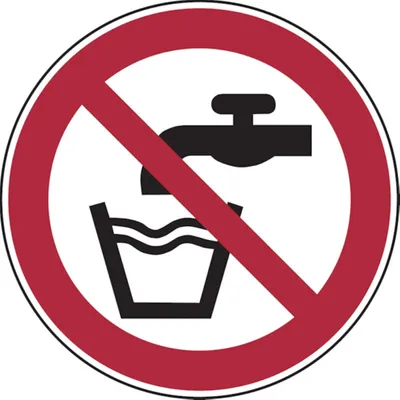 Produktbild von Dreifke® Alu-Schild, geprägt "Kein Trinkwasser", Ø20cm, 1 Stück, Verbotszeich...