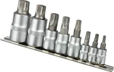 Produktbild von Schraubendreher Einsätze Vielzahn, XZN Set 8 tlg. Steckschlüsselsatz M4 - M16