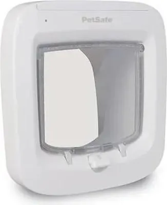 Image de Chatière Électronique à Puce PetSafe, Verrouillage 4 Positions, 22 x 23.9 cm, Fonctionne à Piles, PPA19-16145
