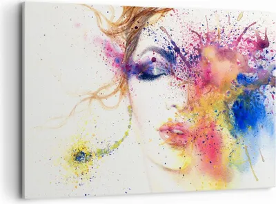 Produktbild von Bild auf Leinwand - Leinwandbild - Frau Abstraktion - 120x80cm - Wand Bild - Wanddeko - Wandbilder - Leinwanddruck - Bilder - Kunstdruck - Wanddekoration - Leinwand bilder - Wandkunst - AA120x80-3849