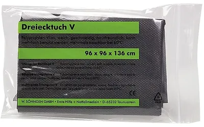 Produktbild von Dreiecktuch V schwarz 96x96x136cm