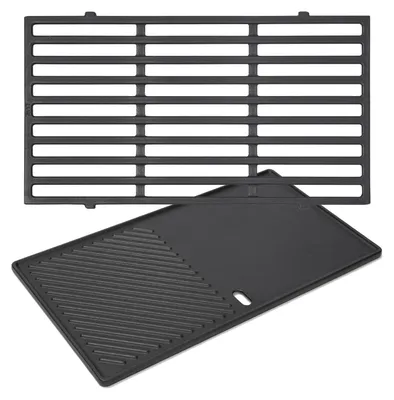 Obrázok produktu pre Grilovací rošt 44,5 CM - Liatinové BBQ príslušenstvo - Pečiaca doska - Náhradné diely - Pre Weber Spirit E210/E220