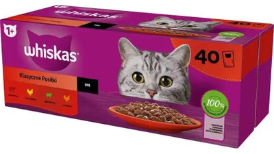 Image de WHISKAS Classic Meals Mix - nourriture humide pour chats - 40x85g