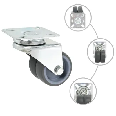 Immagine prodotto di vidaXL Ruote piroettanti con doppia ruota 4 pz. 50 mm