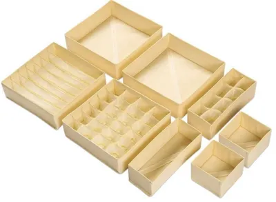 Produktbild von Aufbewahrungsboxen Schubladenorganizer für Wäsche 8er Set