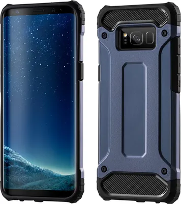 Produktbild von cofi1453® Panzerhülle Bumper Hybrid Armor SchutzHülle für Samsung Galaxy A51 (A515F) Silikon Hülle Zubehör Tasche Panzerschale Panzer in Blau