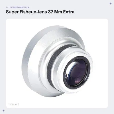 Productafbeelding van Dailygoods- Fisheye-lens 37 Mm 0.25X - Extra Lens - Sterke Toepasbaarheid - Voor 37 Mm Kaliber - Klantgerichte Service - Veelzijdig Assortiment - Camera Lens