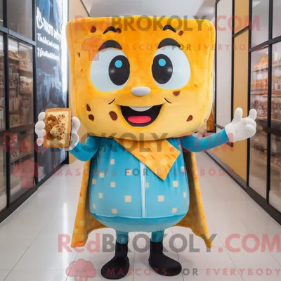 Imagen del producto de Disfraz REDBROKOLY de mascota Cyan Grilled Cheese Sandwich vestido con jeggings y chales