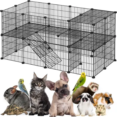 Immagine prodotto di Recinto, gabbia, recinto metallico per conigli e piccoli animali, recinto pieghevole