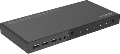 Produktbild von Microconnect MC-HDMIKVM0401-4K, 3840 x 2160 Pixel, 4K Ultra HD, Schwarz