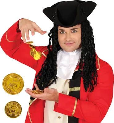 Produktbild von 25 Stück Goldglänzende Piraten Münzen als Kostümzubehör & Requisite