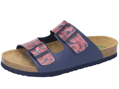 Produktbild von Dr. Brinkmann Damen Pantolette floral Blumenmuster Lederdecksohle, Größe:38 EU, Farbe:Rot