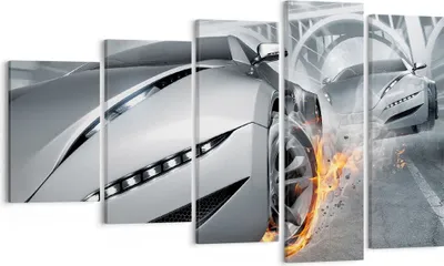 Produktbild von Bild auf Leinwand - Leinwandbild - Sportwagen Sport Rennen Geschwindigkeit - 100x60cm - Wand Bild - Wanddeko - Leinwanddruck - Bilder - Kunstdruck - Leinwand bilder - Wandkunst - EG100x60-2650