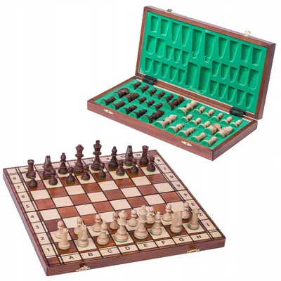 Produktbild von Square Jowisz Holzschachspiel mit Figuren 40x40 cm
