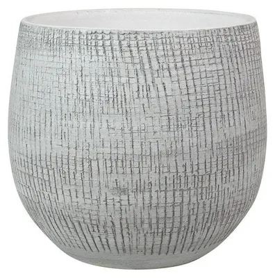 Produktbild von Ter Steege Pflanztopf - moderner Look - weis - Keramik - 22 x 20 cm