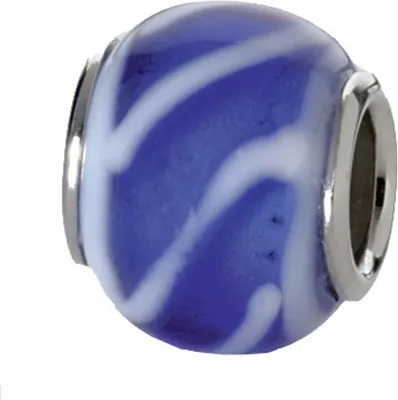 Produktbild von CEM Beads Glaskugel blau 925/-Silber CD703
