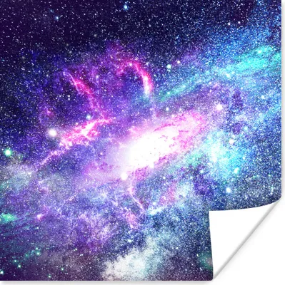 Produktbild von MuchoWow® Poster Weltraum - Sterne - Blau 30x30 cm - Wandposter - Printing