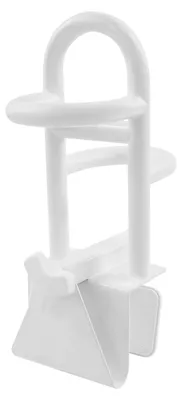 Produktbild von Badewannengriff - Sicherheitsgriff - 3 ergonomische Griffe - Verstellbar für 8–17 cm Wannenrand - Tragkraft 136 kg - Kohlenstoffstahl - Weiß