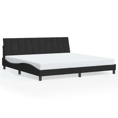Obrázok produktu pre vidaXL Rám postele bez matraca "Hanko" čierny 200x200 cm zamat