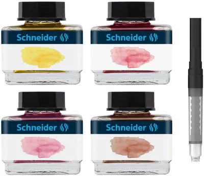 Produktbild von Schreibgeräteset Tintenglas 15 ml / Tintenkonverter VE=20x5 Stück (5 Farben)
