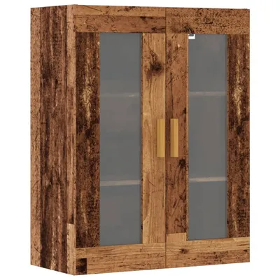 Image de Armoire murale suspendue vieux bois 69,5x34x90 cm