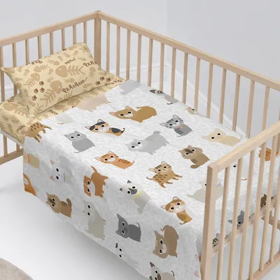 Image de Drap-housse HappyFriday MR FOX 28 x 2 x 38 cm 120 x 180 cm