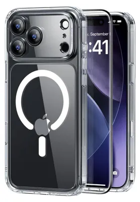 Zdjęcie produktu dla Etui i folia ochronna na ekran ESR Classic Hybrid MagSafe do iPhone'a 17 Pro Max - przezroczyste