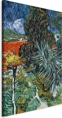 Produktbild von Vliesstoff Leinwandbild - The Garden of Dr. Gachet in Auvers (Vincent Van Gogh) 60x90 cm Reproduktionen l-F-10643-b-a