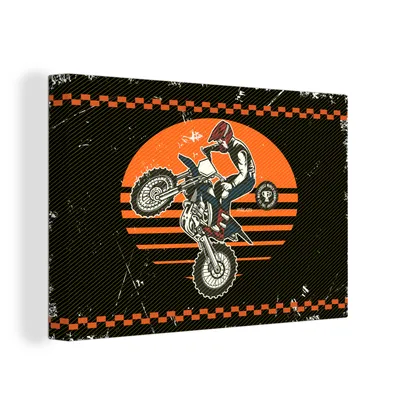 Obrázok produktu pre OneMillionCanvasses® - Maľba na plátne - Obraz na plátne Nástenná maľba na plátne - Motocykel - Vintage - Dizajn - 150x100cm - Fotografia na plátne -