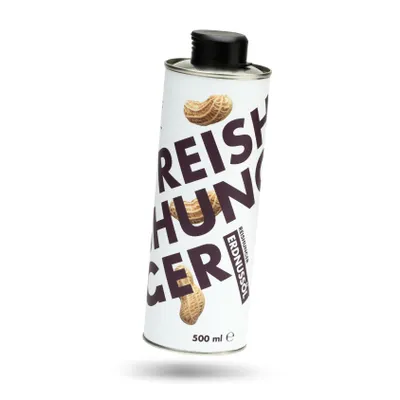 Produktbild von REISHUNGER Premium Erdnussöl 500ml - Perfekt zum Kochen & Braten - Ideal für orientalische und südost-asiatische Gerichte - Vegan & Glutenfrei