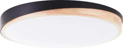 Produktbild von Brilliant G80846/76 Baarlo Deckenleuchte 52cm Metall/Holz/Kunststoff matt schwarz/holz LED integriert