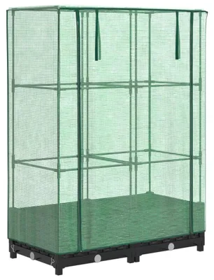 Immagine prodotto di vidaXL Letto rialzato con attacco per serra in rattan 80x40x123 cm