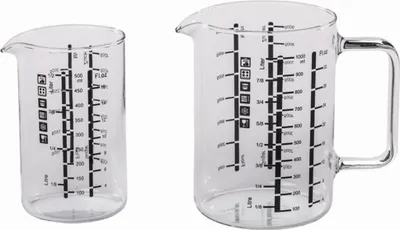 Produktbild von Messbecher-Set Glas 2-teilig 0,5 + 1,0 l