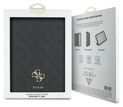 Produktbild von Guess GUFC11PM24PS4SGK iPad Pro 11" 2024 Schwarz/Schwarz Magnetisch 4G Großes Logo