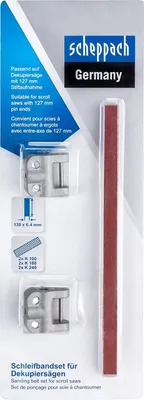 Produktbild von SCHEPPACH Schleifbandset Schleifband 6 Stück 127mm für Dekupiersägen