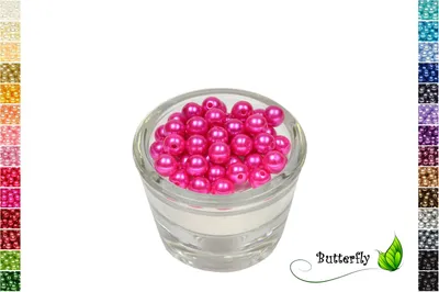 Produktbild von 50 Wachsperlen 8mm, Farbe:fuchsia Orchidee 183D