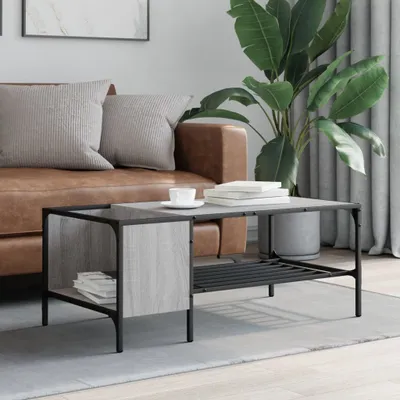Produktbild von "Winter Sale" Couchtische - Grau Couchtisch mit Regal Grau Sonoma 100x51x40cm Holzwerkstoff DE2971007