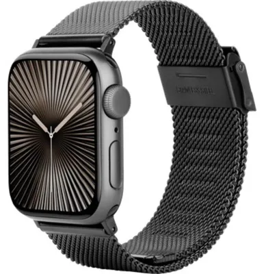 Image de Bracelet SilkSteel pour Apple Watch 44/45/46/49mm, noir